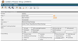 Submittal Transmittal Entry